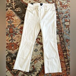 J.CREW Mid-Rise Flare Crop Jeans